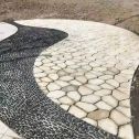 泉州 黄金麻冰裂纹地铺石工地铺装案例