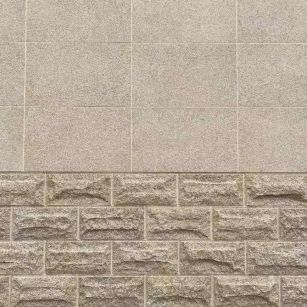 泉州 黄金麻自然面蘑菇石配荔枝面干挂