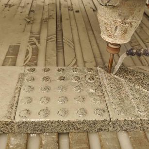 泉州 芝麻白花岗岩石材盲人石、盲道石、盲点石