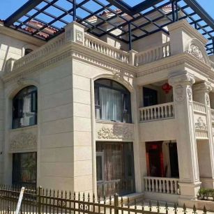 泉州 黄金麻花岗岩荔枝面别墅外墙干挂