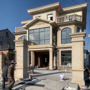 泉州 黄金麻花岗岩荔枝面别墅外墙干挂私家专属