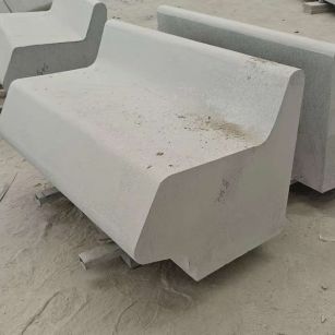 泉州 芝麻白花岗岩异形坐凳，石凳