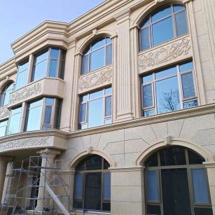 泉州 黄金麻花岗岩别墅外墙干挂