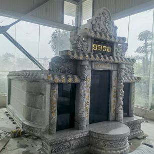 泉州 芝麻白墓碑效果展示图