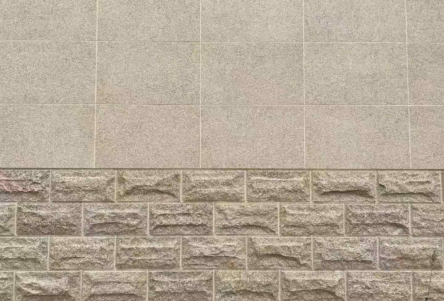 泉州 黄金麻自然面蘑菇石配荔枝面干挂