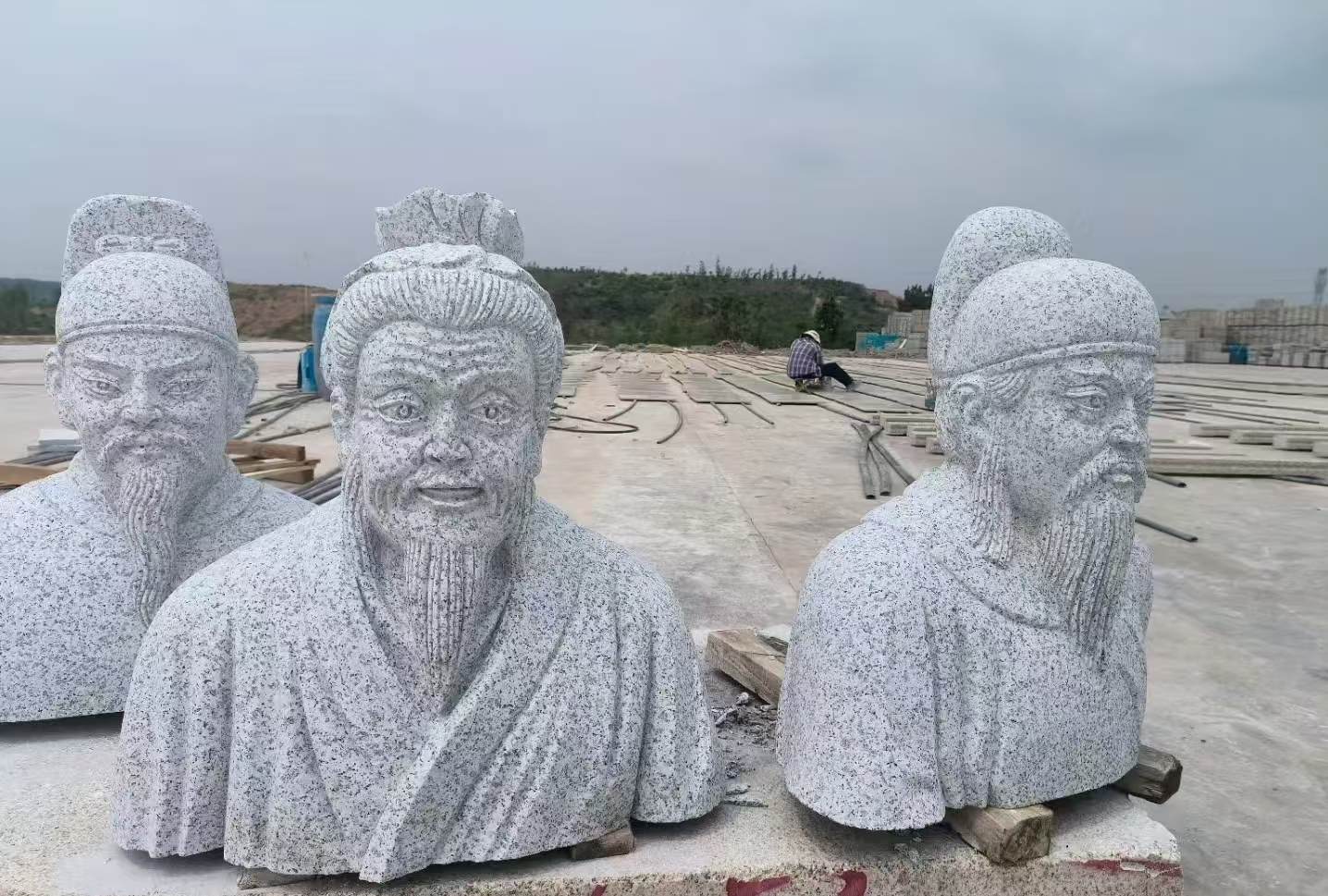 泉州 白麻花岗岩石材人物立体雕刻