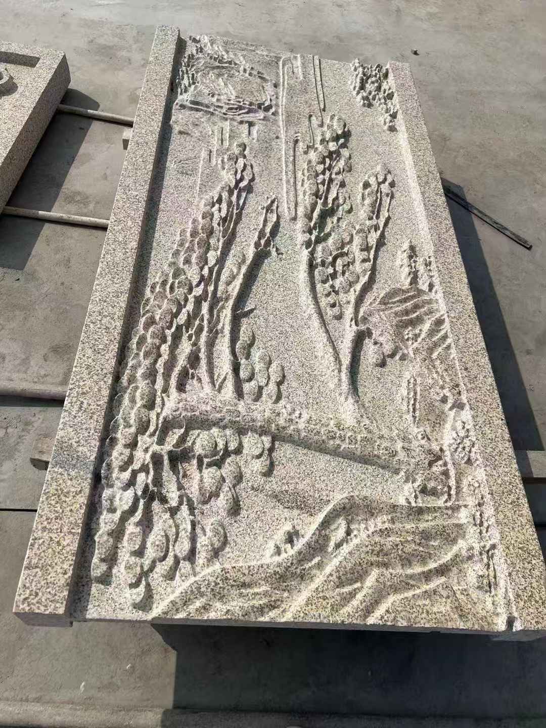 泉州 黄金麻雕刻板浮雕迎客松