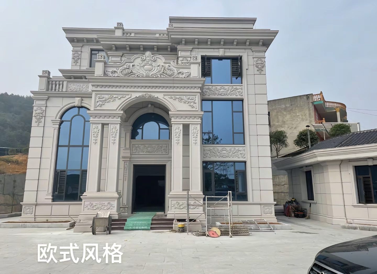 泉州 白麻花岗岩别墅外墙干挂