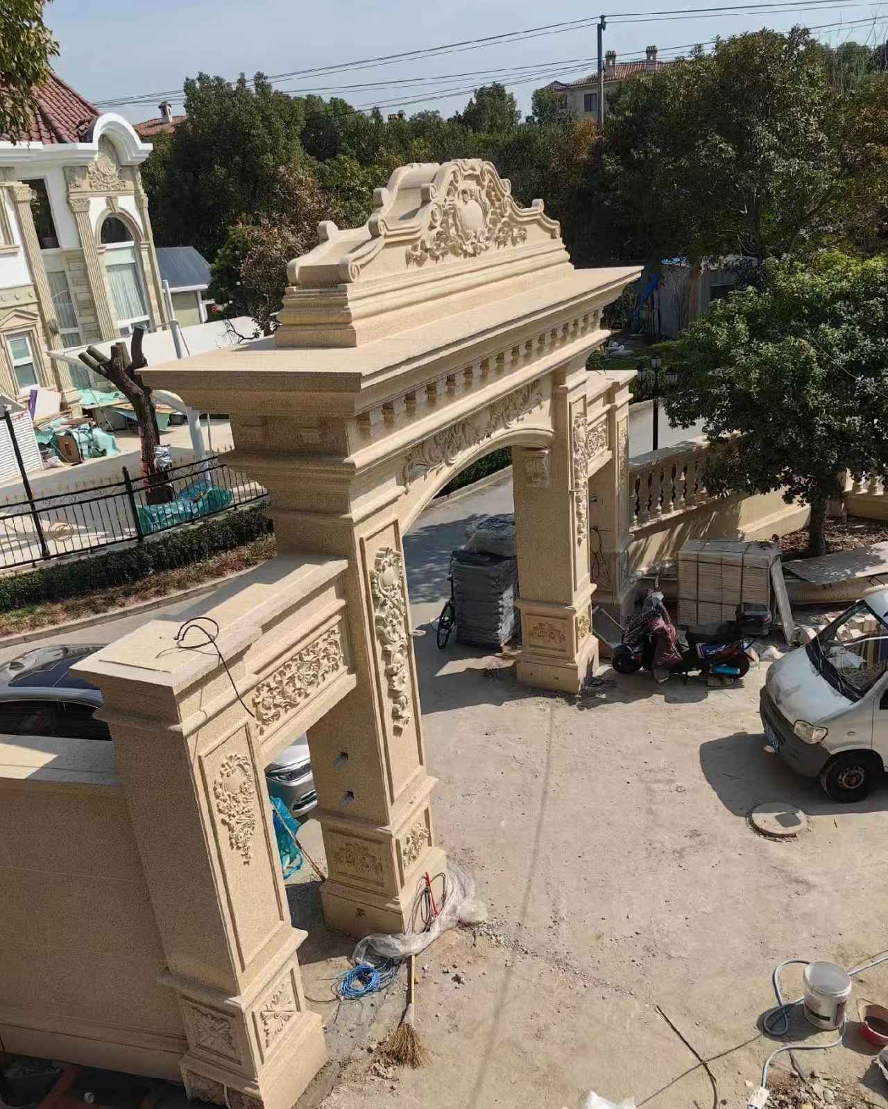 泉州 黄金麻荔枝面花岗岩别墅门楼