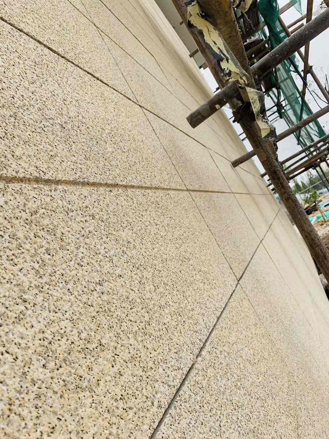 泉州 黄金麻花岗岩荔枝面外墙干挂石材效果示例